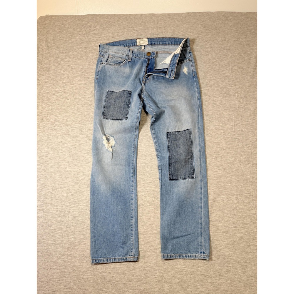 Current/Elliott Jeans‎ Womens 29 Light Wash Blue Boyfriend The Fling Distressed